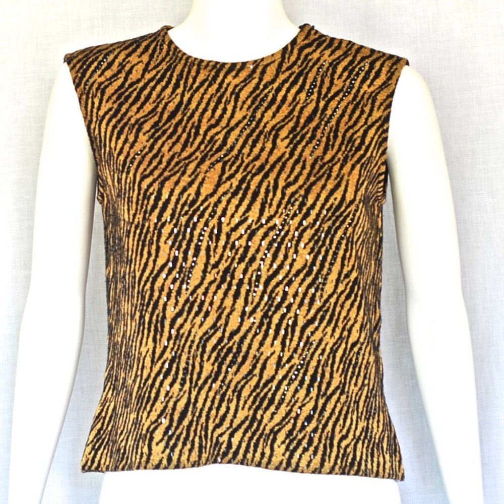 St. John For Holt Renfrew Animal Print Shimmering Top - USA